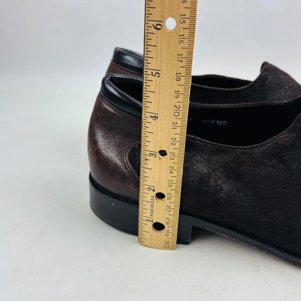 Donald Pliner Rex Loafer Mens 10.5 M Brown Suede Leather Slip On Loafers Italy